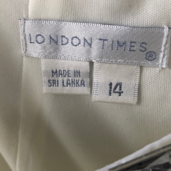 NWT London Times Sleeveless Cocktail Dress 14 - Picture 3 of 3